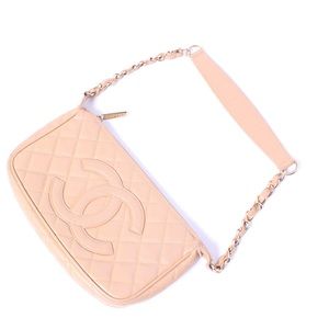 Chanel quilted caviar shoulder bag